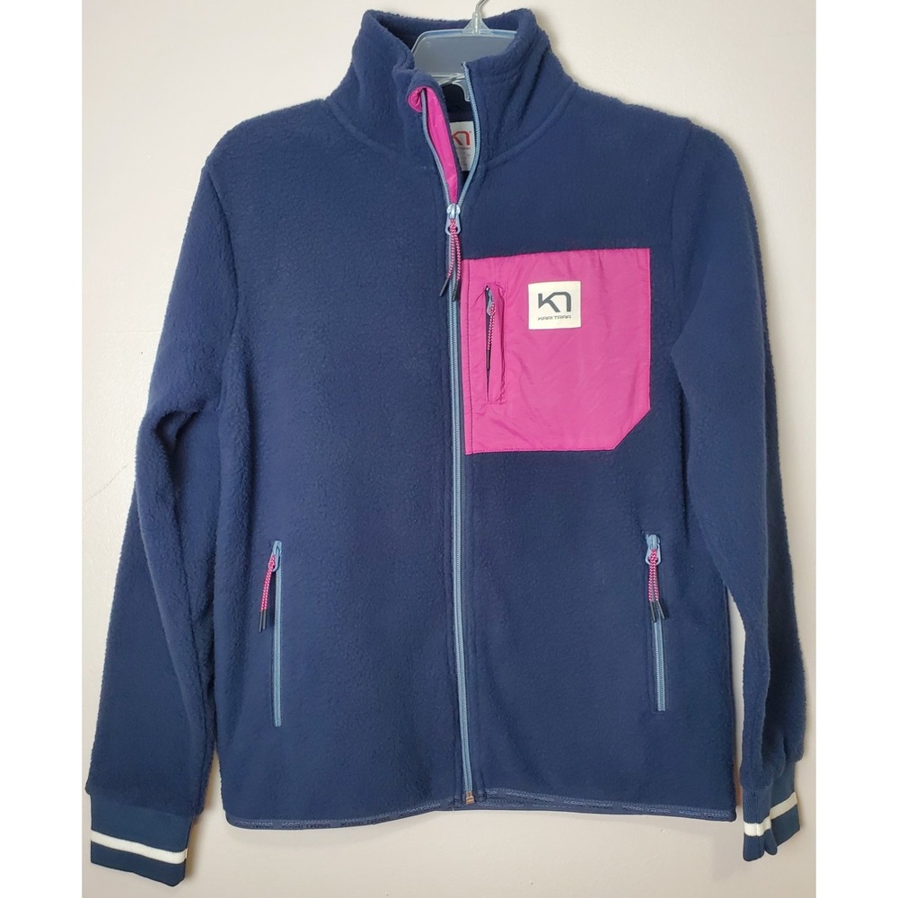 Kari Traa‎ Rothe Midlayer Fleece Jacket Full Zip Navy Blue Women's XS Gorpcore